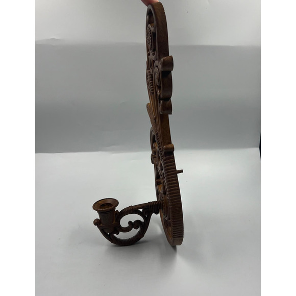 Vintage Dart Industries Boho MidCentury Wall Mounted Scone Faux Rattan Wicker - Picture 8 of 8